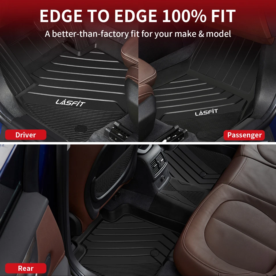 Lasfit Floor Mats for 2018-2022 BMW X1 / X2 Protection 1st & 2nd Row Floor Liner Foto 2 de 4