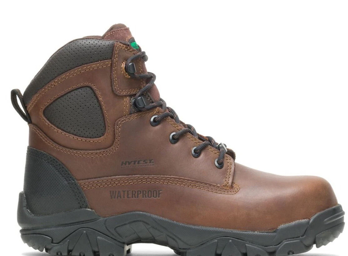Hytest Boots Mens 11.5 M Hiking Waterproof Brown Leather Composite Toe K12481