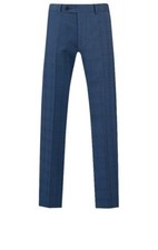 Dobell Blue Check Suit Trousers SIZE 32R