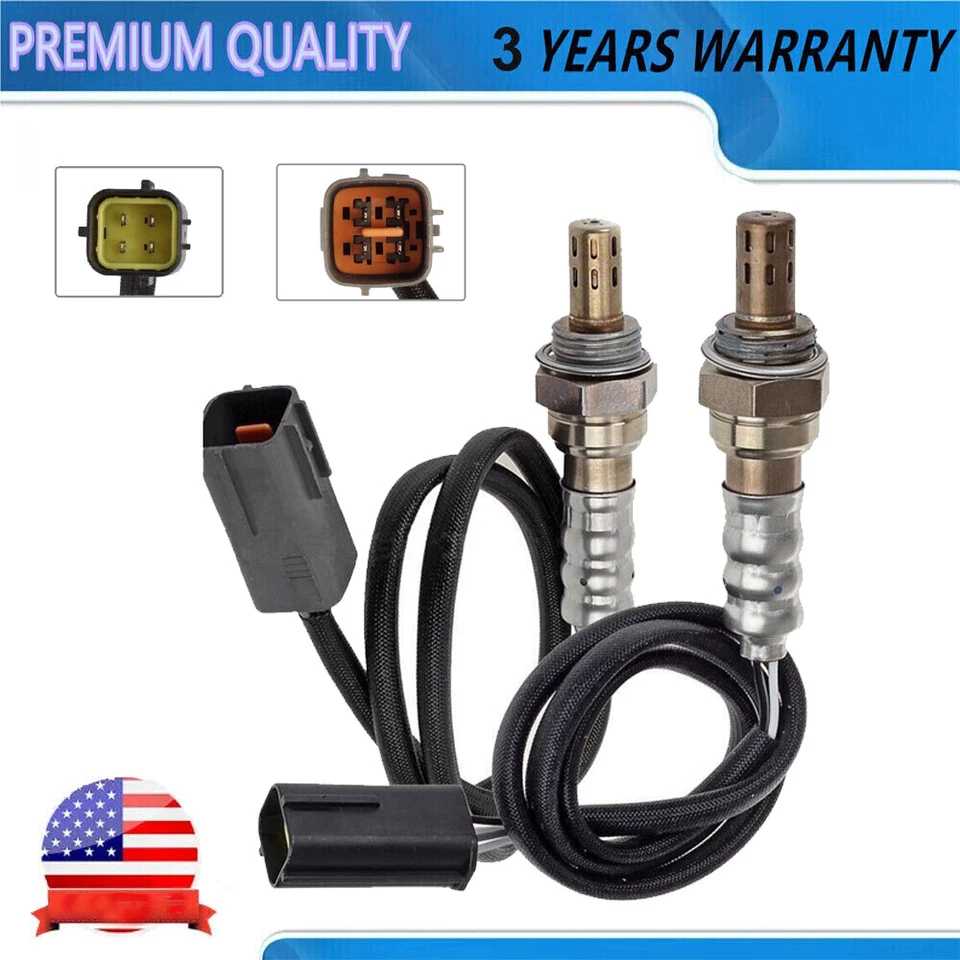 2pcs Upper+Lower Oxygen Sensor 234-4393 234-4399 For 2003 2004 2005 Mazda 6 2.3L - Image 2 of 4