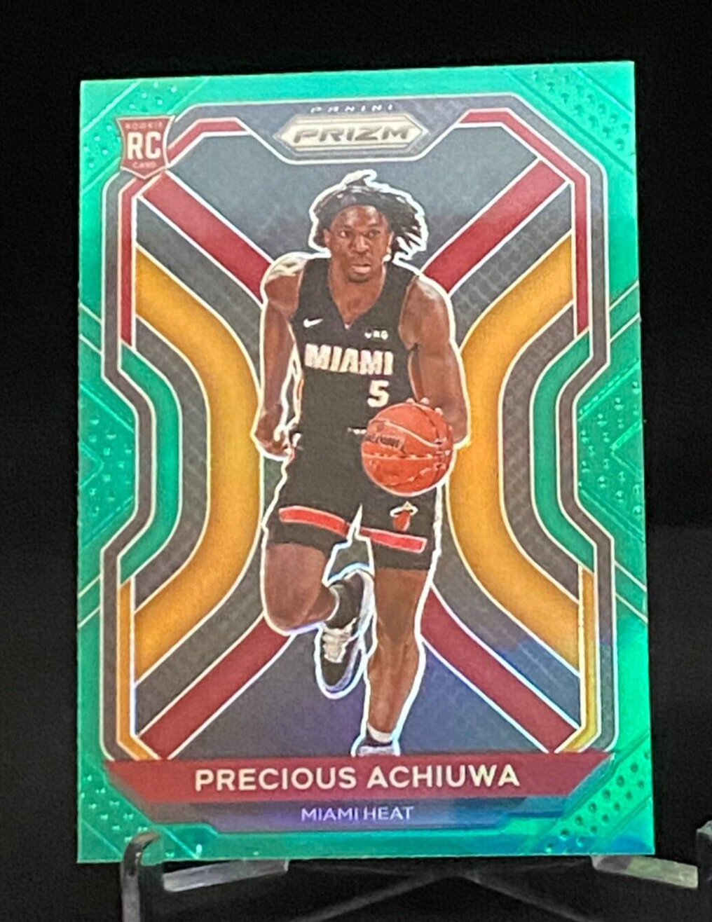 2020-21 Panini Prizm Green #294 Rookie Precious Achiuwa Miami Heat