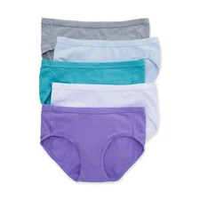 Hanes Ultimate 5-Pack ComfortSoft Hipster Underwear 41W5CS Green/Purple 5/S NIP