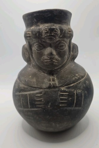 Moche Blackwater Pottery Vessel Peru Pre Columbian 400-600AD 