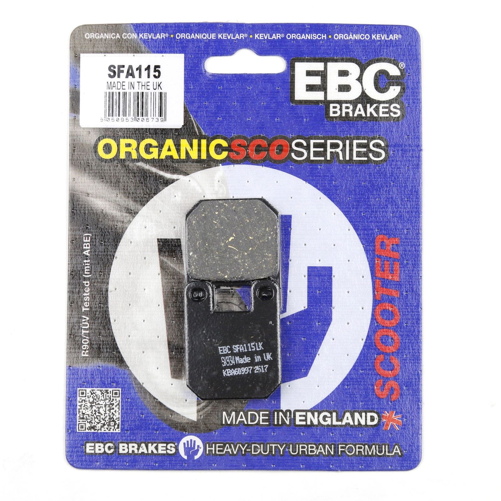 WK BIKES Wasp R 50 2013-2015 EBC SFA115 Organic Scooter Brake Pads Rear