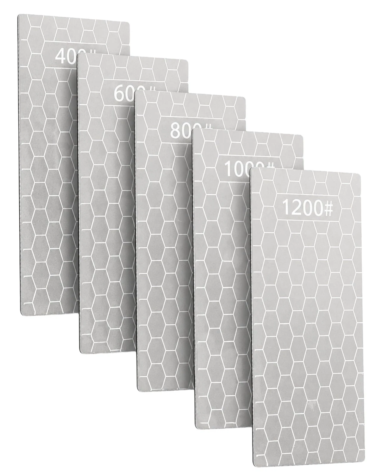 Diamond Sharpening Plate, 5PCS 400/600/800/1000/1200 Grit Diamond Sharpening ...