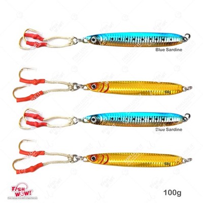 4pcs 2-color 100g fishing vertical jig speed knife 3.5oz Trolling bait butterfly