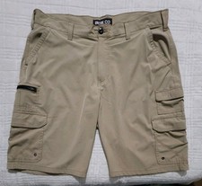Iron Co. 4-Way Stretch Hybrid Cargo Short Size 38 Beige