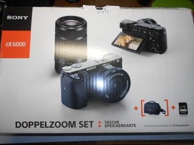 Sony Alpha a6000 24,3MP, Systemkamera - Schwarz ,Komplettset ,375 Bilder,Kit,Top