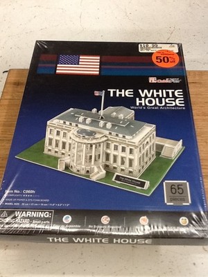 Cubic Fun The White House Architecture 3D Puzzle DIY Model Kit 65-Piece Age 9+