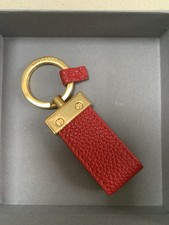 MULBERRY RED LEATHER KEY RING BNIB UNUSED