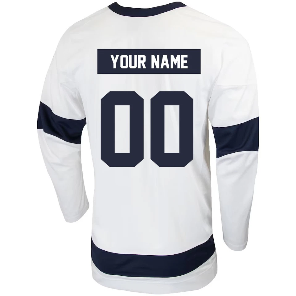 Personalizar Penn State Nittany Lions Encaje Camisa de Hockey Blanca Para Hombre Fan Gear Regalo Foto 2 de 4