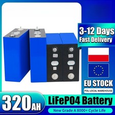 8000 Cycles Lifepo4 320Ah Battery Cell 3.2V Rechargeable Batteries Solar Cells