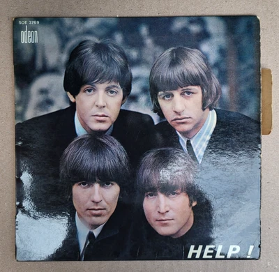 Les Beatles Help ! EP 45T Fra 1965 SOE 3769 Avec LANGUETTE .Titre HELP Décalé - Photo 1/3