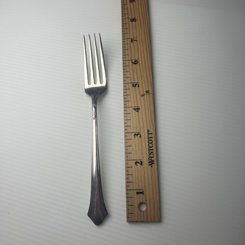 Vintage Gorham Lady Caroline Deco Patent 1933 Silver Plated Dinner Fork Deco 7” - Picture 3 of 11
