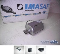 Imasaf Auspuff Endtopf für Fiat/Lancia 500+Cabrio+Ypsilon 1.3D Multijet |+Blende