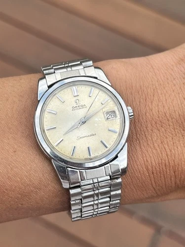 Vintage OMEGA Seamaster Cal.562 Automatic Date Silver 34mm Mens