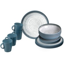 BRUNNER Melamin Ess Geschirr Set Lunch Box 16-teilig Camping Reise Teller Becher – Bild 11