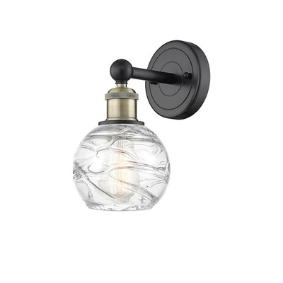 Innovations Edison Athens Deco Swirl 1Lt 6'' Sconce, BKB/CDS - 616-1W-BAB-G1213-6