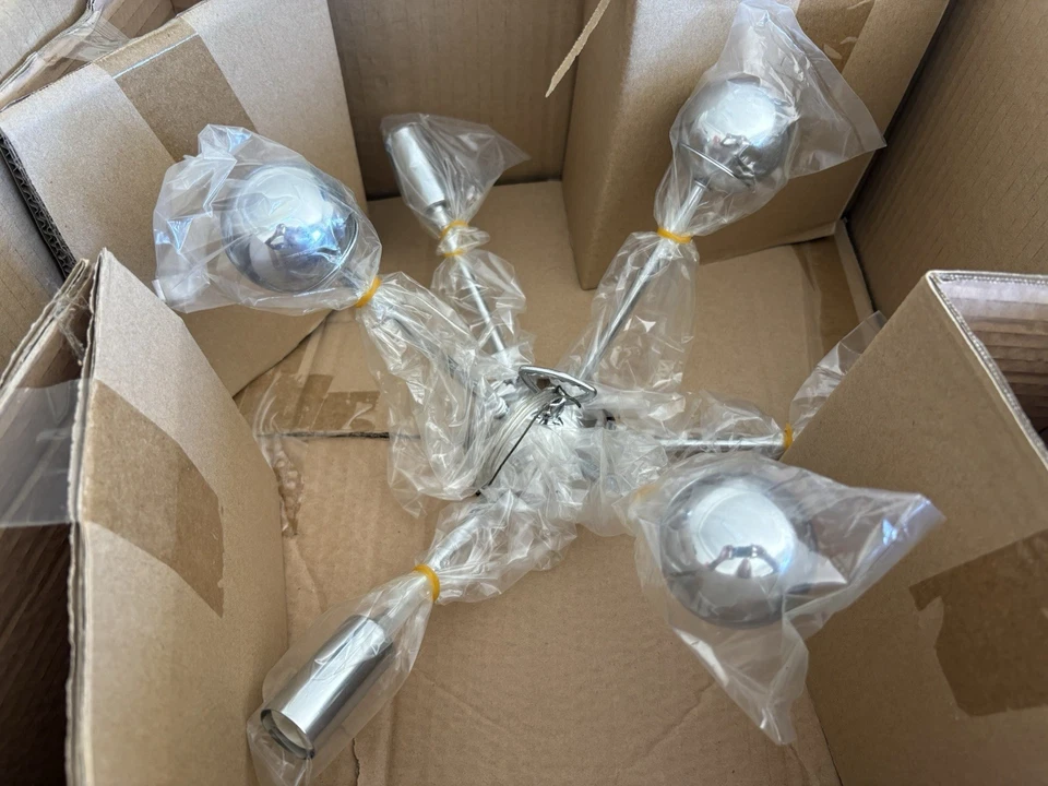 NUEVO AF Lighting 5693-6H Supernova 6 Luces Mini Araña Moderna Cromo 14 x 17" Foto 3 de 4