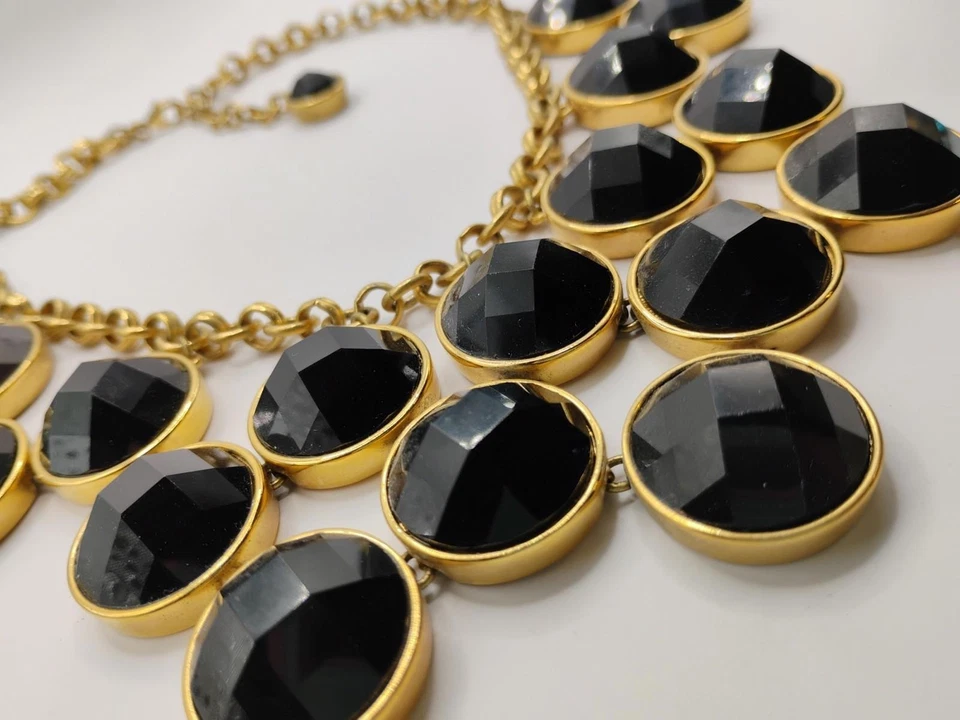 Collar Kate Spade Connect Cuatro Burbujas Negro Dorado Excelente Foto 3 de 4