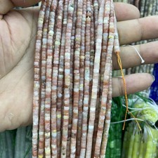 2x4mm Natural Plum Blossom Jasper Heishi Disc Spacer Beads for Jewelry Making
