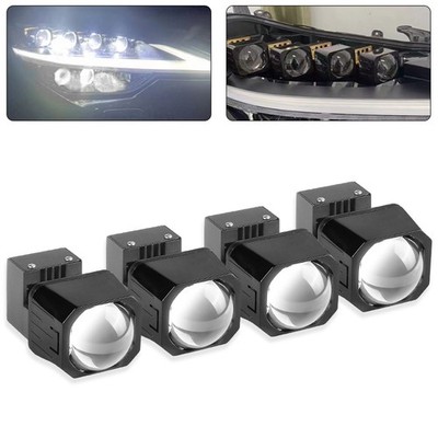 Universal Mini LED Headlight 1.5'' Bi LED Projector Lens Hi/Lo Beam Car Retrofit