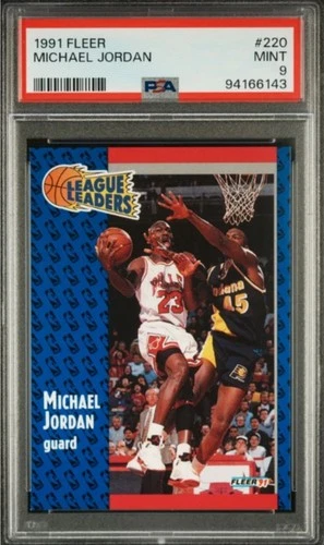 1991 Fleer Michael Jordan #220 NBA Basketball Card Chicago Bulls PSA 9 Mint