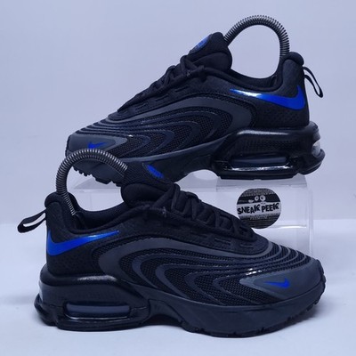 Nike Air Max Fire - UK Größe 3 - Turnschuhe Schwarz Blau Junior Sneaker Schuhe