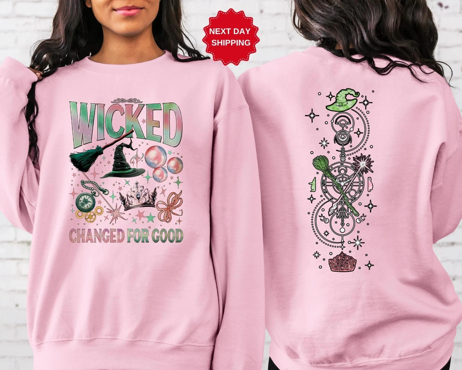 Wicked Changed For Good SweatShirt, Wicked the Musical, Broomstick Magic Wand
