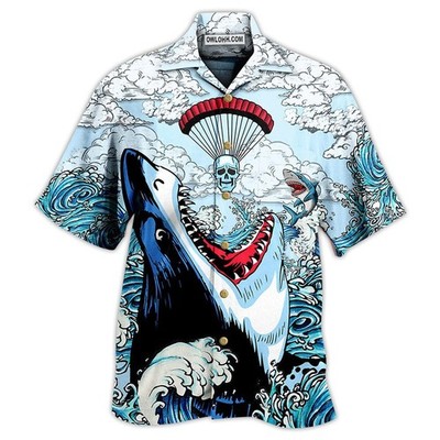 Shark Love Skull Style 8211 Hawaiian Shirt_9cg_63