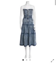 Red Valentino Strapless Denim Dress Size 38