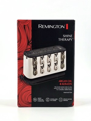 Remington Shine Therapy Argan Oil & Keratin Treated Hair Hot Rollers 