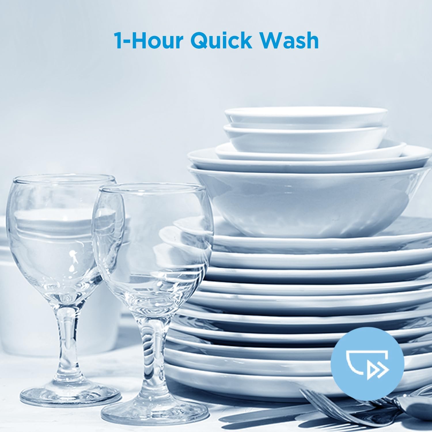 Midea MDF18A1AST Built-in Dishwasher 8 Energy Star, Stainless Steel 6