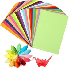 100 Blätter Tonpapier A4 Bunt, Bastelpapier Bunt, Buntpapier A4, Buntes Papier,