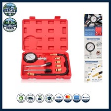 Universal Petrol Engine Compression Tester Kit - 14mm 18mm Adapters Included