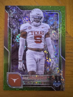 Malik Muhammad 2025 Bowman University Chrome Green Mini-Diamond Refractor /99