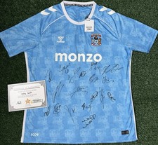 Coventry City Squad Signed 25/26 Home Shirt with COA *BNWT* *Champions*