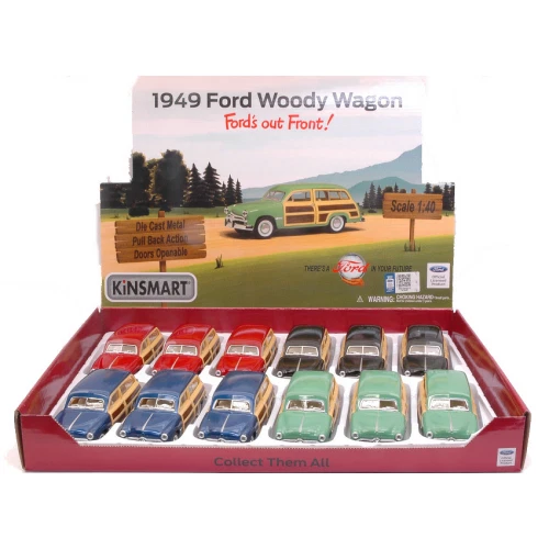 FORD WOODY WAGON 1949 cm 12 (1 Modellino a Scelta) 1:40 Kinsmart Modellismo Gioc - Immagine 3 di 3