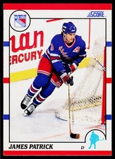 James Patrick, 1990-91 Score American, #194, New York Rangers,