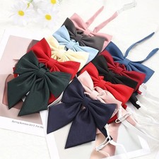 Cotton Red Bow Tie Women Uniform Bow Ties School Girls Shirt Dress Neckwear