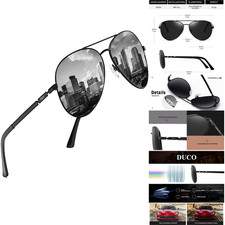 Pilotenbrille Metallrahmen UV400 Verspiegelt Polarisiert Herren Damen Unisex