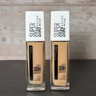 2 Pack Maybelline Super Stay Foundation 30Hr Full Coverage Buff Beige 130