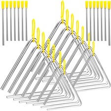 14 Pcs Triangle Percussion Instrument Set 4 5 6 7 8 9 10 Inch Triangle Musica...