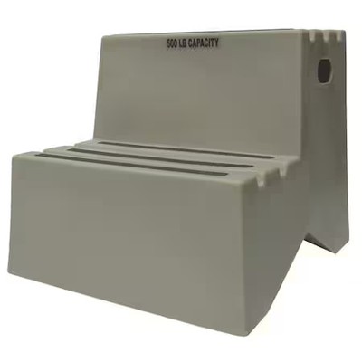 Dpi St217-07 Box Step, 2 Steps, 500 Lb Load Capacity, 19 1/2 In Overall Height,