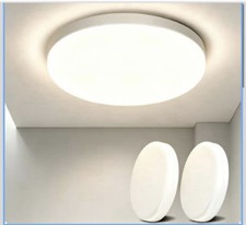 Produktbild - Deckenlampe 22 cm,2 Stück,LED Deckenleuchte 36 W, Weiß Deckenleuchte 4000 LM