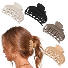 4 PCS 2.5 Inch Hair Claw Clips Double Row Teeth Matte Hair Jaw Clips Hair Bar...