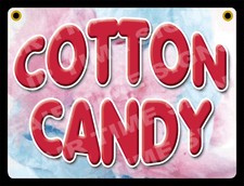 COTTON CANDY SIGN - Concession Trailer, Stand, Cart 12" x 17" PVC
