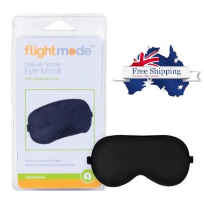 Flight Mode Travel Eye Mask Blackout Adjustable Strap Soft Sleep Mask Pro AU XL