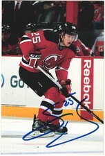 Seth Helgeson Autographed 4x6 Color Photo New Jersey Devils #25 Red D
