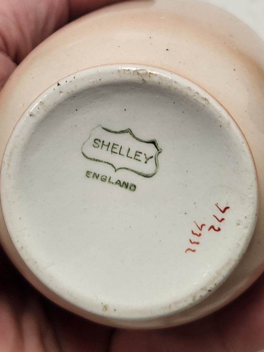 ANTIQUE 1910-1925 SHELLEY ENGLAND ORIENTAL BOAT PORCELAIN VASE 772